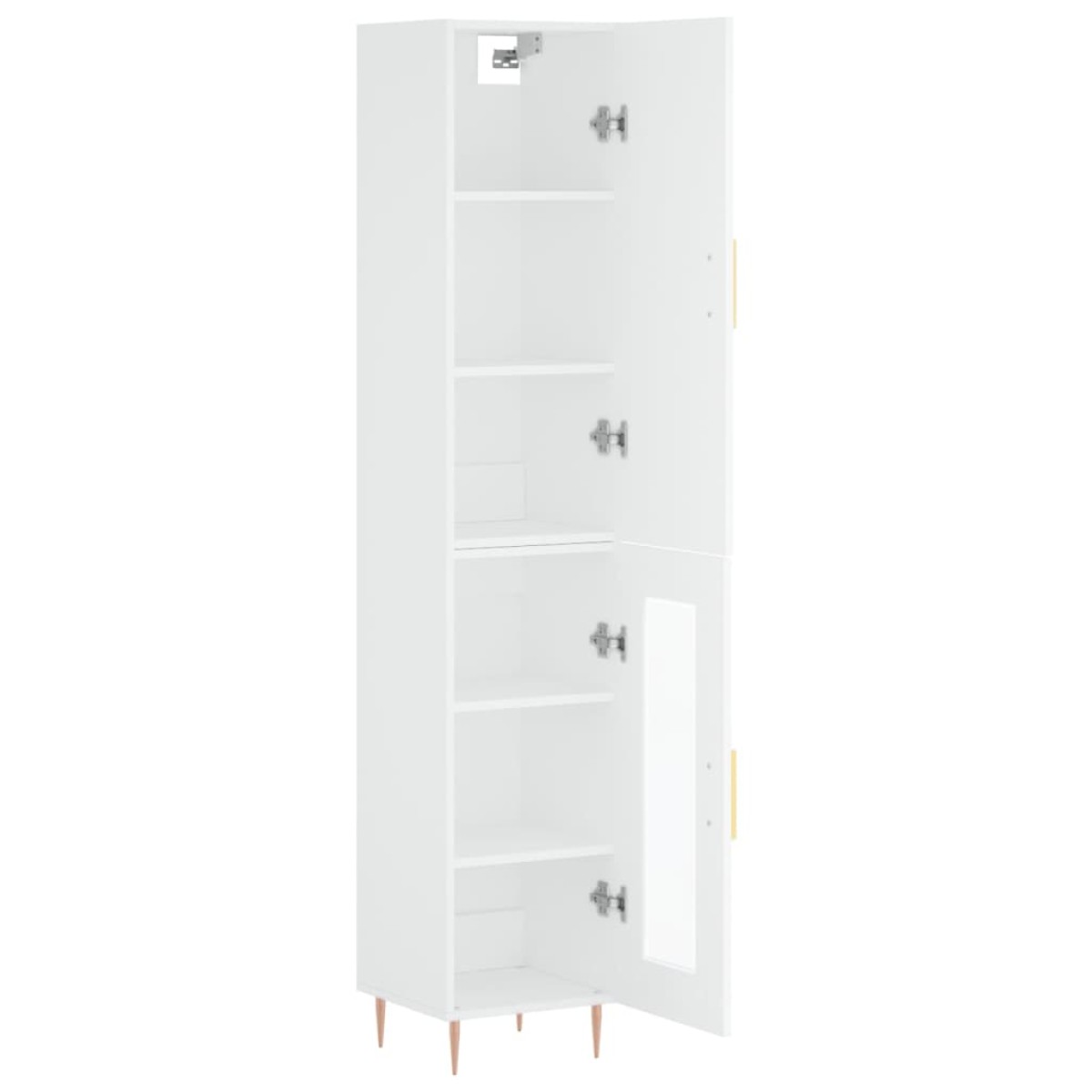 vidaXL Ντουλάπι Λευκός 34,5 x 34 x 180 εκ. από Επεξεργασμένο Ξύλο
