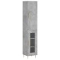 vidaXL Ντουλάπι Γκρι Σκυροδέματος 34,5x34x180 εκ. Επεξεργασμένο Ξύλο