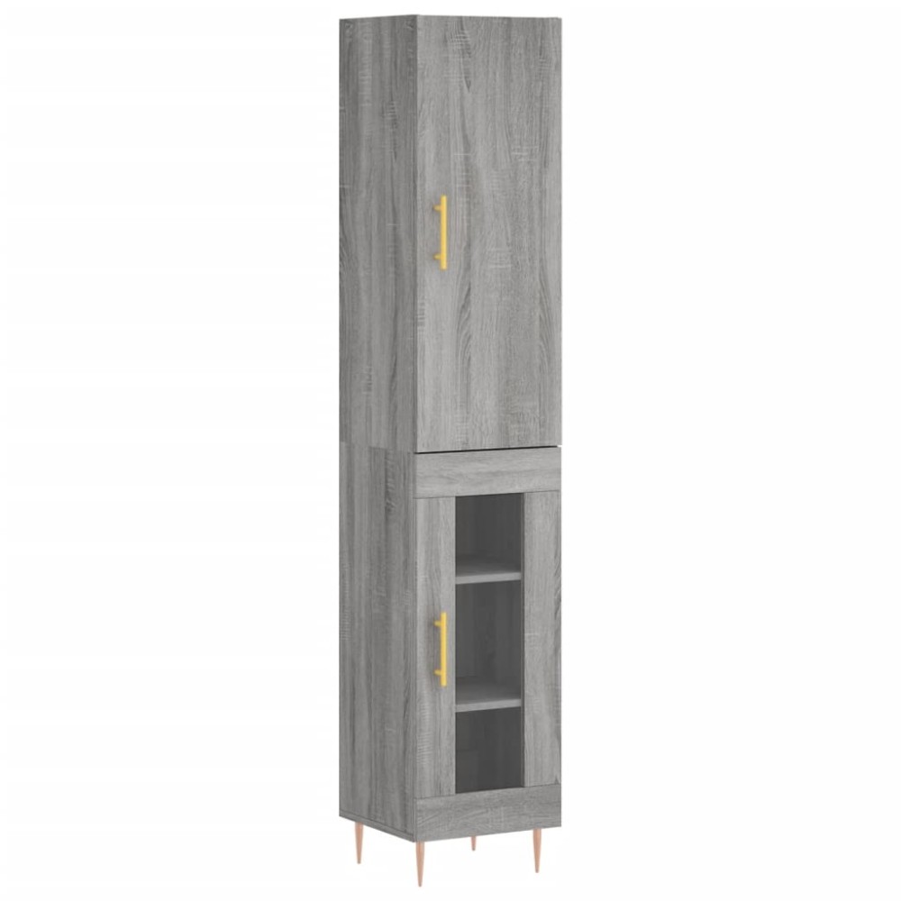 vidaXL Μπουφές Sonoma Γκρι 34,5 x 34 x 180 εκ. από Επεξεργασμένο Ξύλο