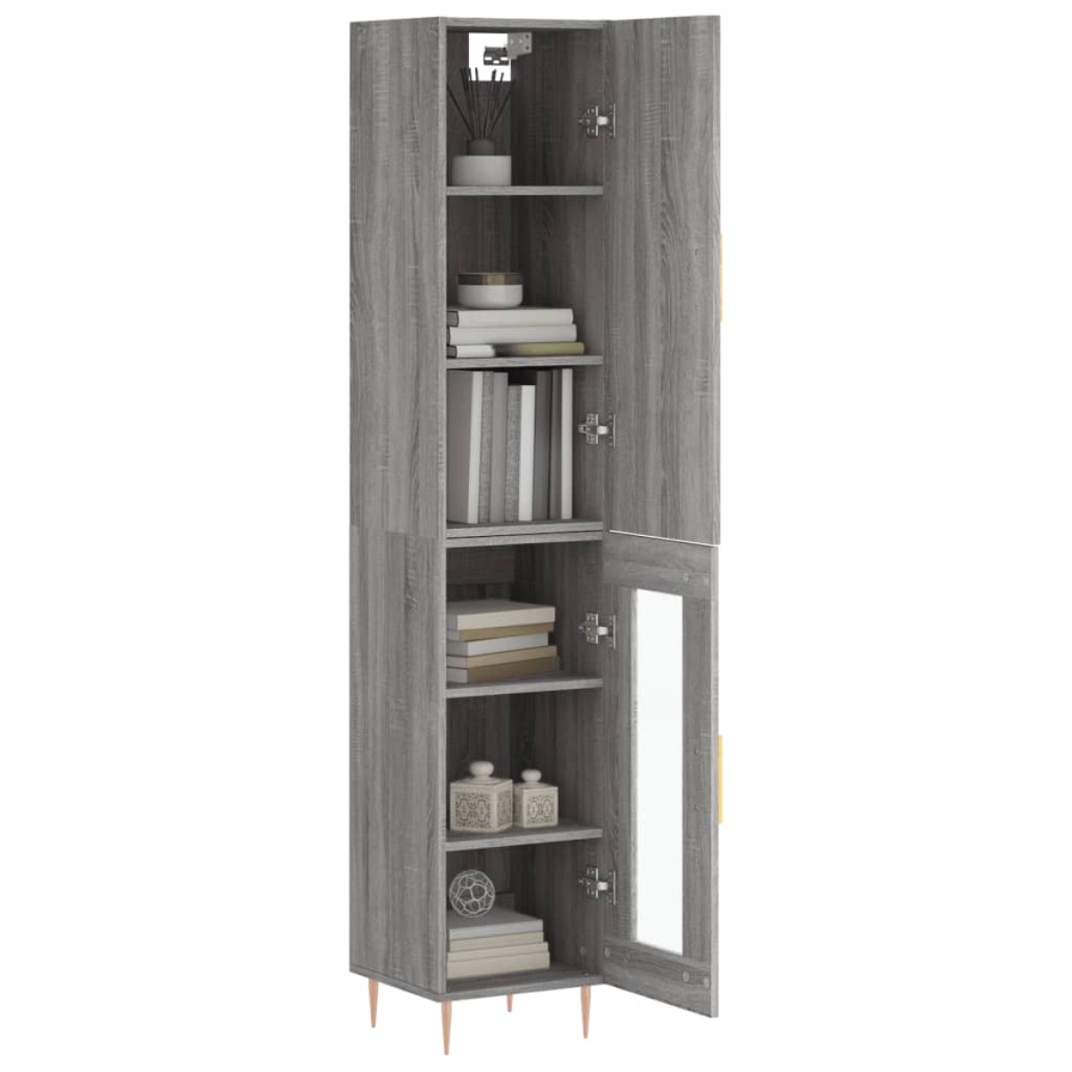 vidaXL Μπουφές Sonoma Γκρι 34,5 x 34 x 180 εκ. από Επεξεργασμένο Ξύλο