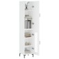 vidaXL Ντουλάπι Λευκός 34,5 x 34 x 180 εκ. από Επεξεργασμένο Ξύλο