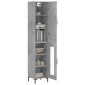 vidaXL Ντουλάπι Γκρι Σκυροδέματος 34,5x34x180 εκ. Επεξεργασμένο Ξύλο