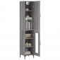 vidaXL Μπουφές Sonoma Γκρι 34,5 x 34 x 180 εκ. από Επεξεργασμένο Ξύλο