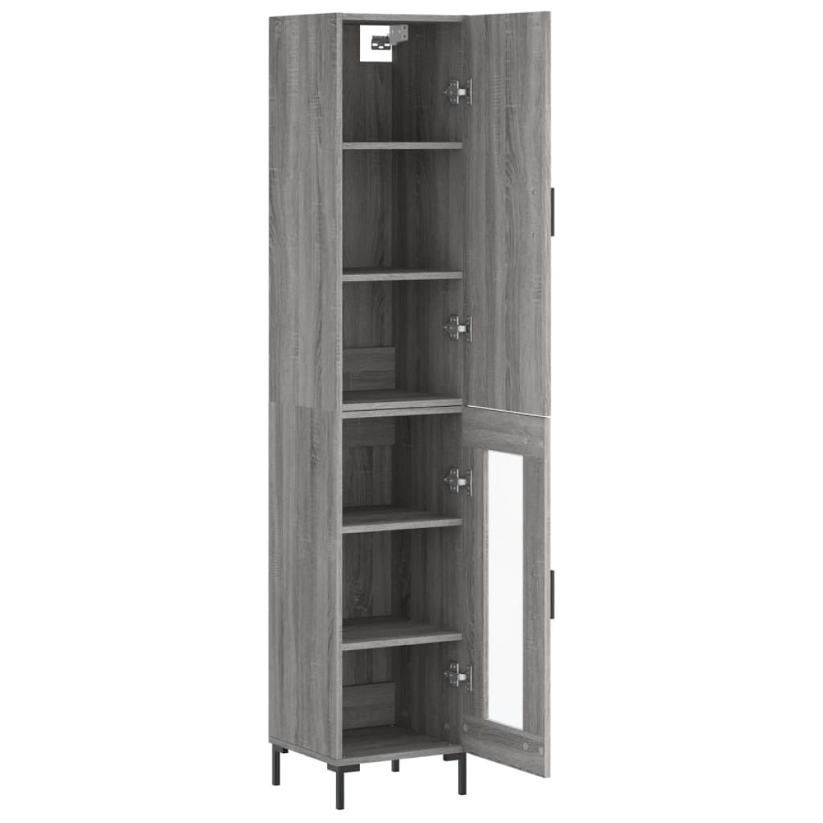 vidaXL Μπουφές Sonoma Γκρι 34,5 x 34 x 180 εκ. από Επεξεργασμένο Ξύλο