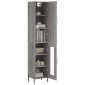 vidaXL Μπουφές Sonoma Γκρι 34,5 x 34 x 180 εκ. από Επεξεργασμένο Ξύλο