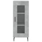 vidaXL Ντουλάπι Γκρι Σκυροδέματος 34,5x34x180 εκ. Επεξεργασμένο Ξύλο