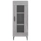 vidaXL Μπουφές Sonoma Γκρι 34,5 x 34 x 180 εκ. από Επεξεργασμένο Ξύλο