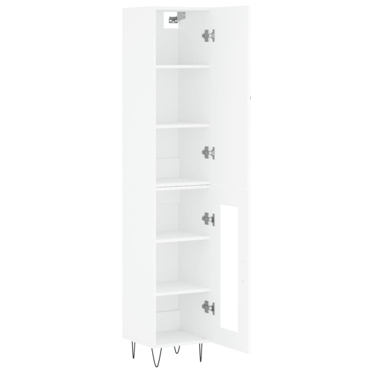 vidaXL Ντουλάπι Λευκός 34,5 x 34 x 180 εκ. από Επεξεργασμένο Ξύλο