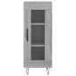 vidaXL Μπουφές Sonoma Γκρι 34,5 x 34 x 180 εκ. από Επεξεργασμένο Ξύλο