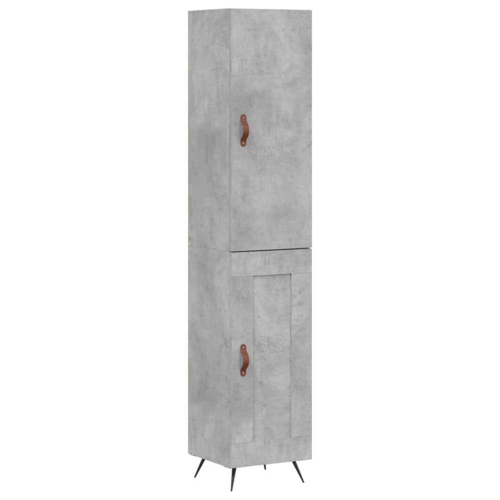 vidaXL Ντουλάπι Γκρι Σκυροδέματος 34,5x34x180 εκ. Επεξεργασμένο Ξύλο