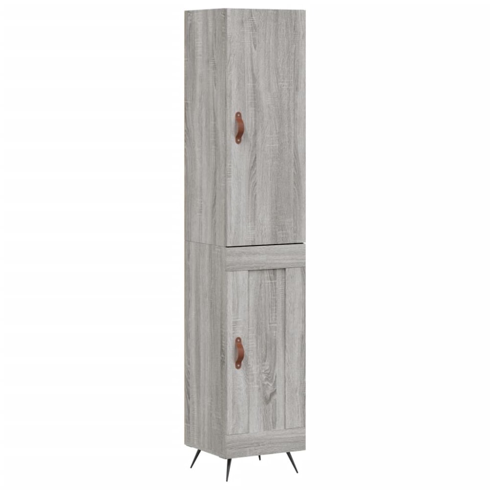 vidaXL Μπουφές Sonoma Γκρι 34,5 x 34 x 180 εκ. από Επεξεργασμένο Ξύλο