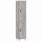 vidaXL Μπουφές Sonoma Γκρι 34,5 x 34 x 180 εκ. από Επεξεργασμένο Ξύλο
