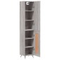 vidaXL Μπουφές Sonoma Γκρι 34,5 x 34 x 180 εκ. από Επεξεργασμένο Ξύλο