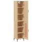 vidaXL Μπουφές Sonoma δρυς 34,5 x 34 x 180 εκ. από Επεξεργασμένο Ξύλο