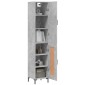 vidaXL Ντουλάπι Γκρι Σκυροδέματος 34,5x34x180 εκ. Επεξεργασμένο Ξύλο