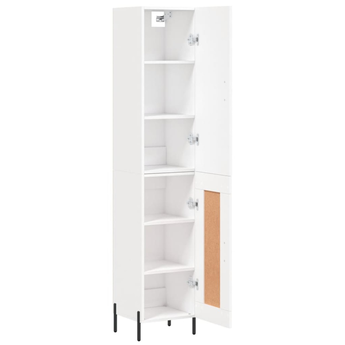 vidaXL Ντουλάπι Λευκός 34,5 x 34 x 180 εκ. από Επεξεργασμένο Ξύλο