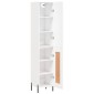 vidaXL Ντουλάπι Λευκός 34,5 x 34 x 180 εκ. από Επεξεργασμένο Ξύλο