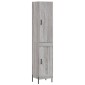 vidaXL Μπουφές Sonoma Γκρι 34,5 x 34 x 180 εκ. από Επεξεργασμένο Ξύλο