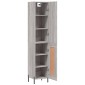 vidaXL Μπουφές Sonoma Γκρι 34,5 x 34 x 180 εκ. από Επεξεργασμένο Ξύλο