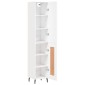 vidaXL Ντουλάπι Λευκός 34,5 x 34 x 180 εκ. από Επεξεργασμένο Ξύλο