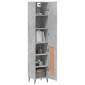 vidaXL Ντουλάπι Γκρι Σκυροδέματος 34,5x34x180 εκ. Επεξεργασμένο Ξύλο