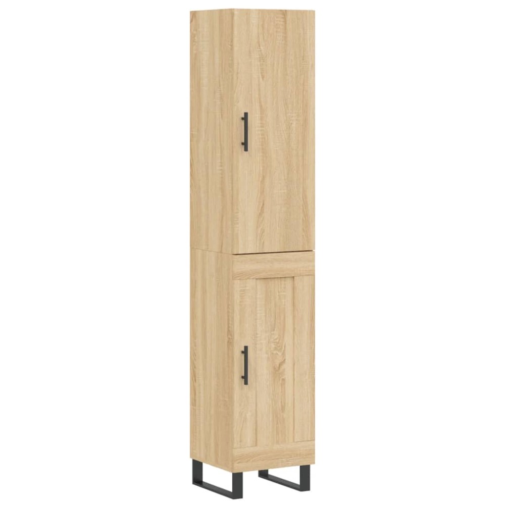 vidaXL Μπουφές Sonoma δρυς 34,5 x 34 x 180 εκ. από Επεξεργασμένο Ξύλο