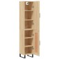 vidaXL Μπουφές Sonoma δρυς 34,5 x 34 x 180 εκ. από Επεξεργασμένο Ξύλο