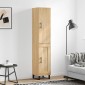vidaXL Μπουφές Sonoma δρυς 34,5 x 34 x 180 εκ. από Επεξεργασμένο Ξύλο
