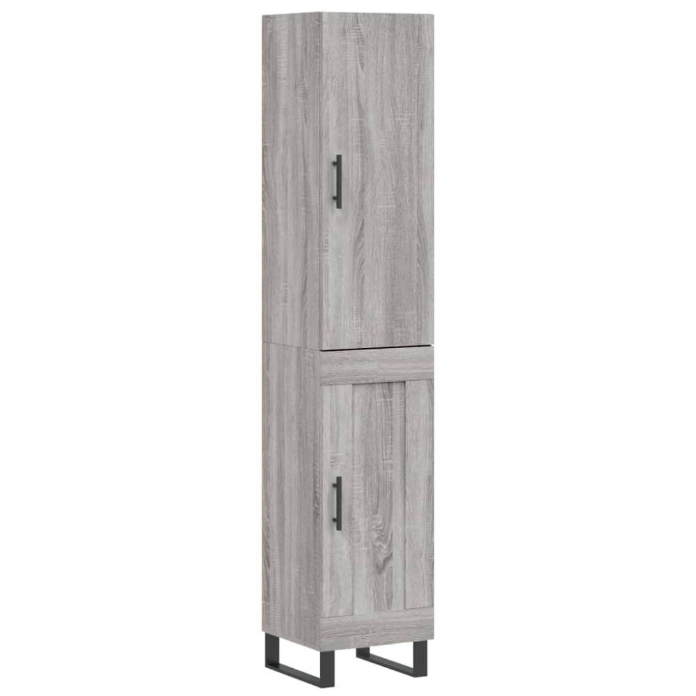 vidaXL Μπουφές Sonoma Γκρι 34,5 x 34 x 180 εκ. από Επεξεργασμένο Ξύλο