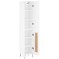 vidaXL Ντουλάπι Λευκός 34,5 x 34 x 180 εκ. από Επεξεργασμένο Ξύλο