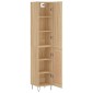 vidaXL Μπουφές Sonoma δρυς 34,5 x 34 x 180 εκ. από Επεξεργασμένο Ξύλο