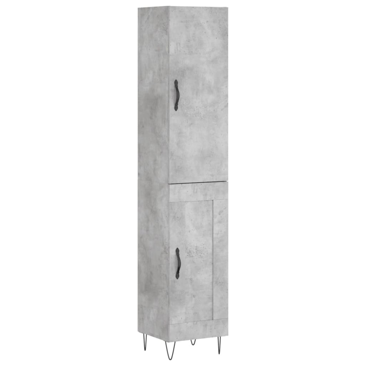 vidaXL Ντουλάπι Γκρι Σκυροδέματος 34,5x34x180 εκ. Επεξεργασμένο Ξύλο