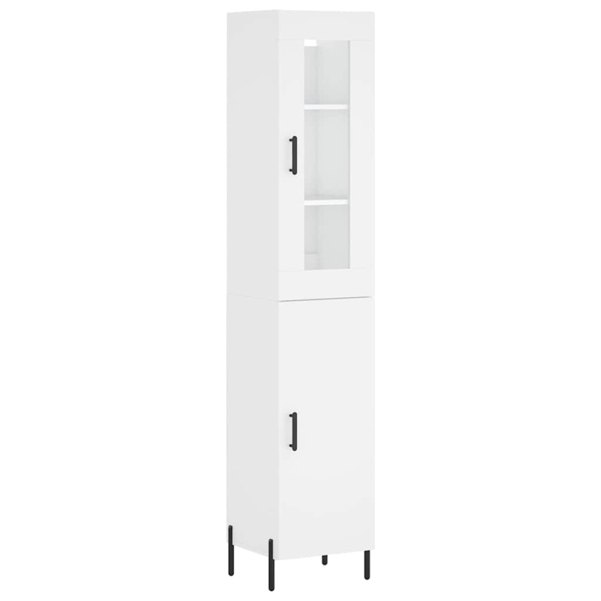 vidaXL Ντουλάπι Λευκός 34,5 x 34 x 180 εκ. από Επεξεργασμένο Ξύλο