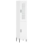 vidaXL Ντουλάπι Λευκός 34,5 x 34 x 180 εκ. από Επεξεργασμένο Ξύλο