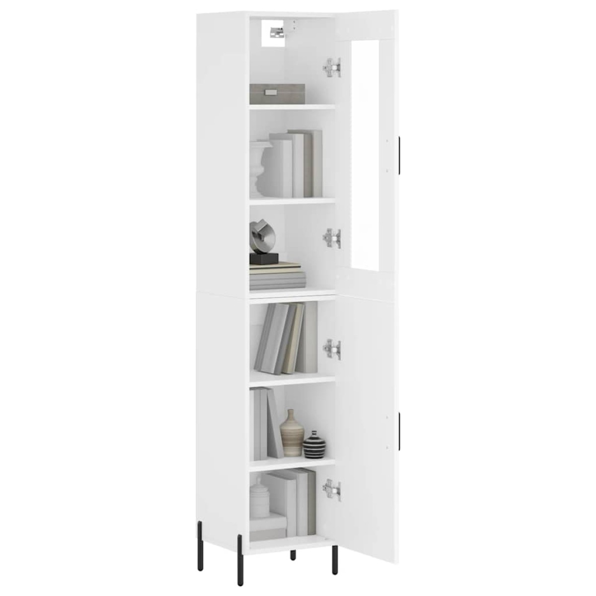 vidaXL Ντουλάπι Λευκός 34,5 x 34 x 180 εκ. από Επεξεργασμένο Ξύλο