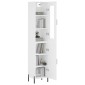 vidaXL Ντουλάπι Λευκός 34,5 x 34 x 180 εκ. από Επεξεργασμένο Ξύλο