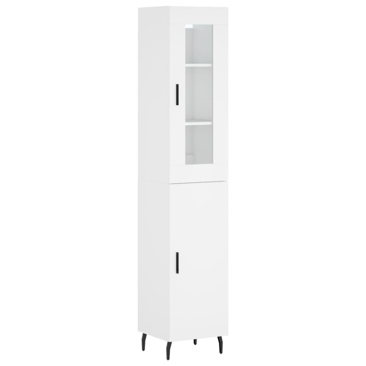 vidaXL Ντουλάπι Λευκός 34,5 x 34 x 180 εκ. από Επεξεργασμένο Ξύλο