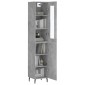 vidaXL Ντουλάπι Γκρι Σκυροδέματος 34,5x34x180 εκ. Επεξεργασμένο Ξύλο