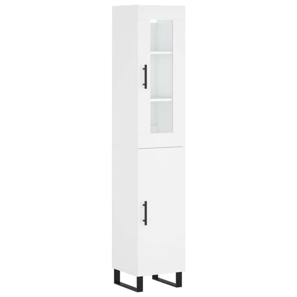 vidaXL Ντουλάπι Λευκό 34,5 x 34 x 180 εκ. από Επεξεργασμένο Ξύλο