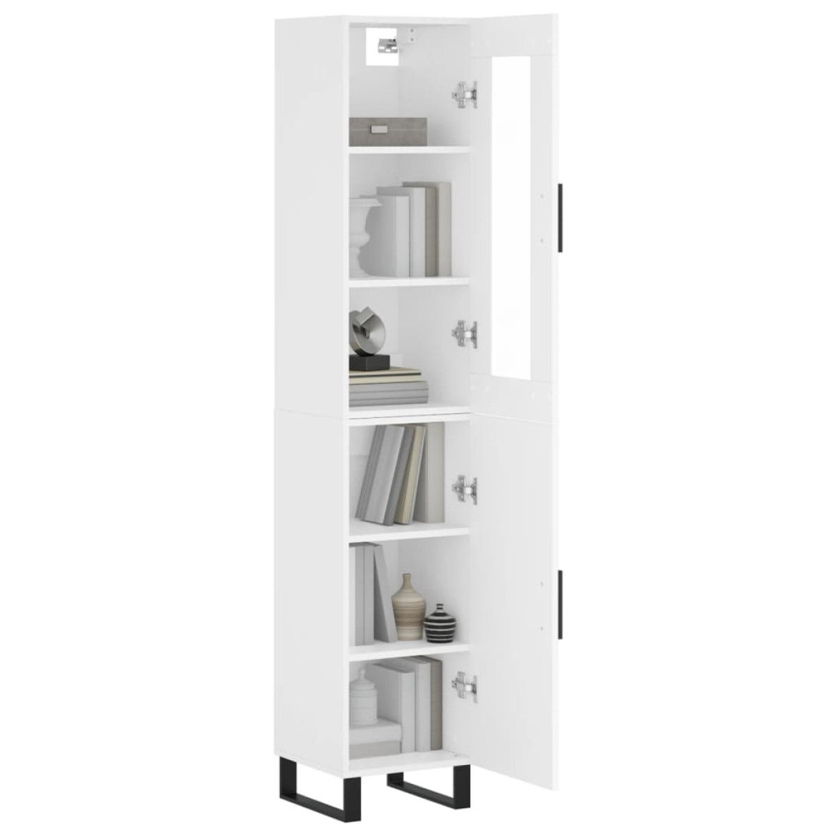 vidaXL Ντουλάπι Λευκός 34,5 x 34 x 180 εκ. από Επεξεργασμένο Ξύλο