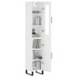 vidaXL Ντουλάπι Λευκός 34,5 x 34 x 180 εκ. από Επεξεργασμένο Ξύλο