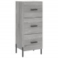 vidaXL Μπουφές Sonoma Γκρι 34,5 x 34 x 180 εκ. από Επεξεργασμένο Ξύλο