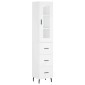vidaXL Ντουλάπι Λευκός 34,5 x 34 x 180 εκ. από Επεξεργασμένο Ξύλο