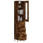 vidaXL Ντουλάπι Καπνιστή δρυς 34,5x34x180 εκ. από Επεξεργασμένο Ξύλο