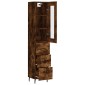 vidaXL Ντουλάπι Καπνιστή δρυς 34,5x34x180 εκ. από Επεξεργασμένο Ξύλο