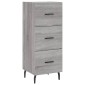 vidaXL Μπουφές Sonoma Γκρι 34,5 x 34 x 180 εκ. από Επεξεργασμένο Ξύλο