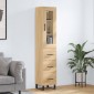 vidaXL Μπουφές Sonoma δρυς 34,5 x 34 x 180 εκ. από Επεξεργασμένο Ξύλο