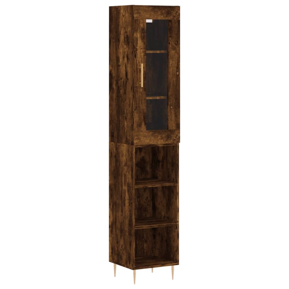 vidaXL Ντουλάπι Καπνιστή δρυς 34,5x34x180 εκ. από Επεξεργασμένο Ξύλο