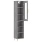 vidaXL Μπουφές Sonoma Γκρι 34,5 x 34 x 180 εκ. από Επεξεργασμένο Ξύλο