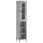 vidaXL Ντουλάπι Γκρι Σκυροδέματος 34,5x34x180 εκ. Επεξεργασμένο Ξύλο